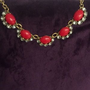 Stella and Dot Mae red necklace